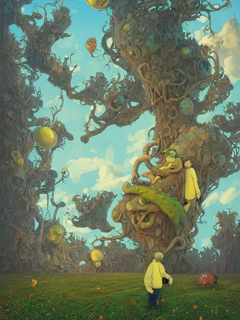 Image similar to gediminas pranckevicius infected mushrooms mohawk projector portrait by gaston bussierre and charles vess and james jean and erik jones and rhads, inspired by rick and morty, epic, funny, huge scale, beautiful fine face features, intricate high details, sharp, ultradetailed