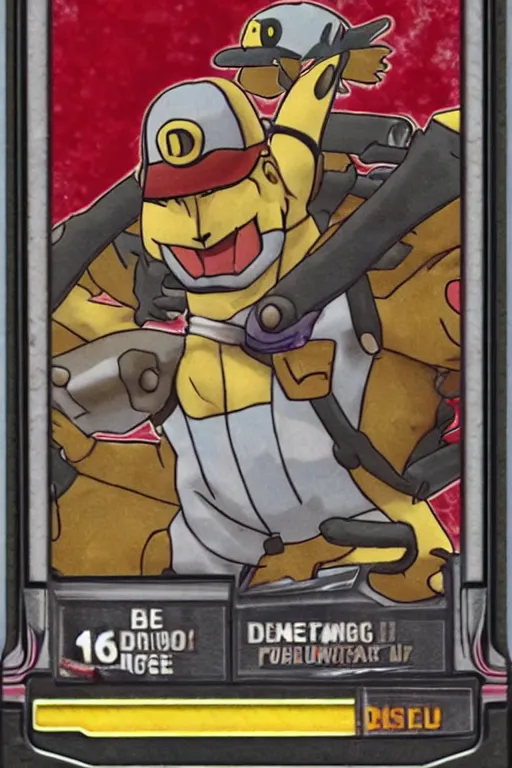 Image similar to Pokemon card of Duke Nukem, highly detailed trading card screenshot