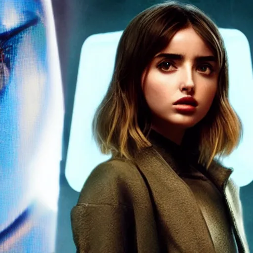 Prompt: hologram joi from blade runner 2 0 4 9 played by ana de armas, neo noire