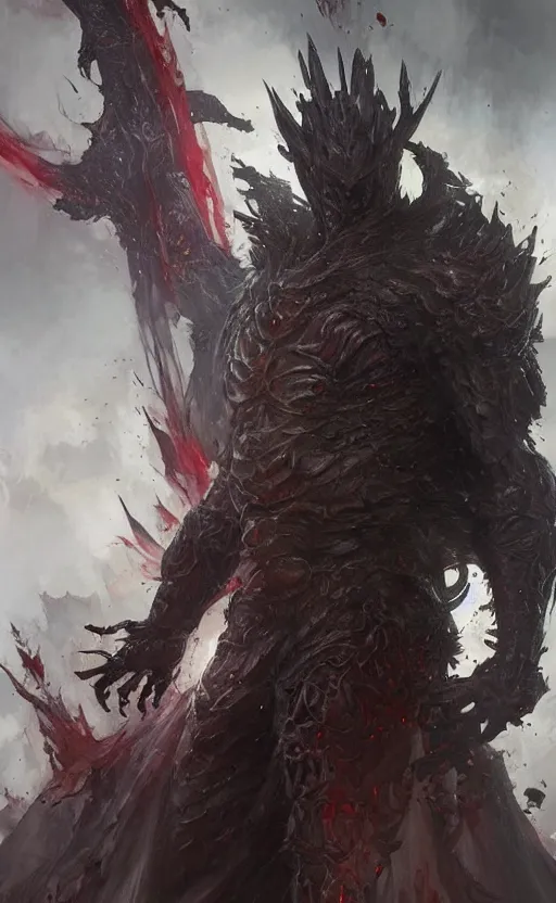 Prompt: full body shot Guts Berserk, Diablo , extremely detailed, made by wlop, maxwell boas, Naranbaatar Ganbold, Raymond Swanland and Ruan Jia. Masterpiece. Repin. Greg Rutkowski