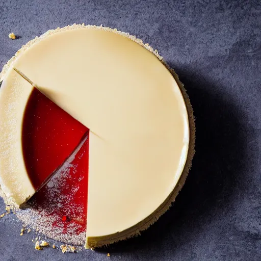 Prompt: photograph of a cheese cake, without sugar, without gluten, without happiness, without any joy, no taste, food photography