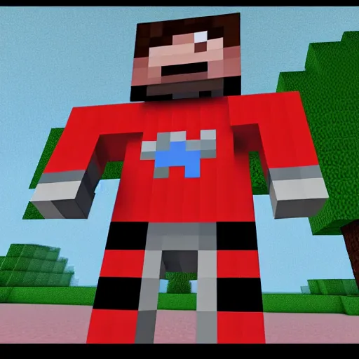 Prompt: markiplier as a minecraft skin,