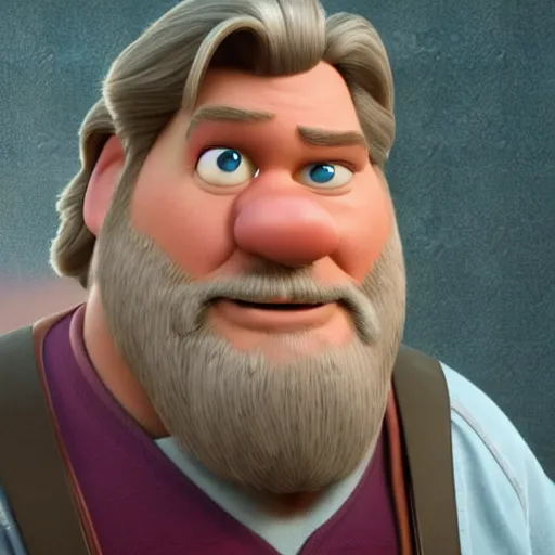 Image similar to jeff bridges as a pixar disney character from up ( 2 0 0 9 ), unreal engine, octane render, 3 d render, photorealistic