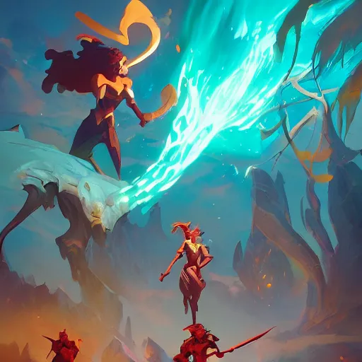 Image similar to hero world magic : the gathering, behance hd by jesper ejsing, by rhads, makoto shinkai and lois van baarle, ilya kuvshinov, rossdraws global illumination