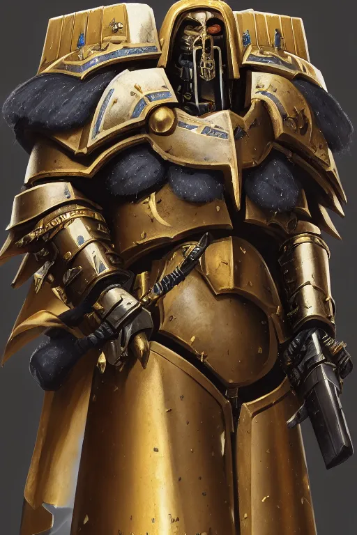 Image similar to armor portrait heros warhammer 4 0 k horus heresy fanart - the primarchs emperor by johannes helgeson animated with vfx concept artist & illustrator global illumination ray tracing hdr fanart arstation zbrush central hardmesh 8 k octane renderer comics stylized