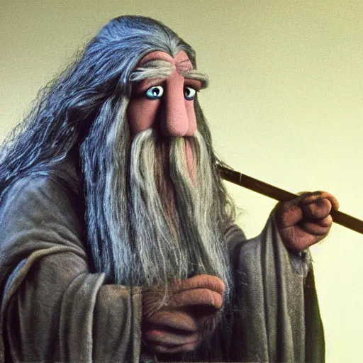 Prompt: Gandalf in the Muppet show, realism, high quality