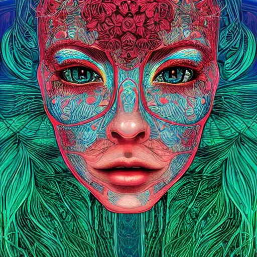 Prompt: the face of a beautiful woman partially made of tomatoes and grass, an ultrafine detailed illustration by james jean, final fantasy, intricate linework, bright colors, behance contest winner, vanitas, angular, altermodern, unreal engine 5 highly rendered, global illumination, radiant light, detailed and intricate environment