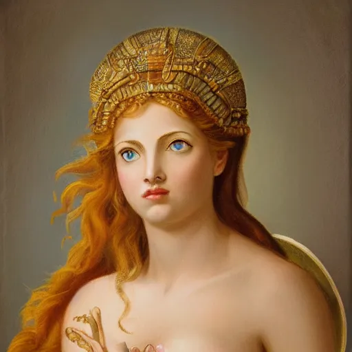 Image similar to a highly detailed portrait of aphrodite, greek mythology, greek gods