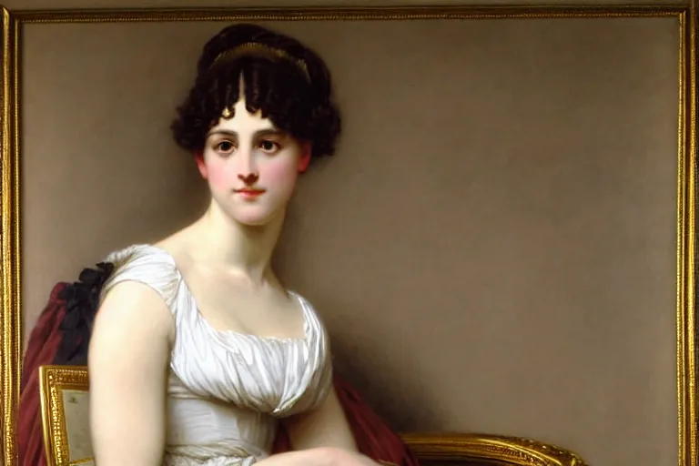 Image similar to regency - era portrait by vittorio reggianini by frederic soulacroix, bouguereau, auguste toulmouche