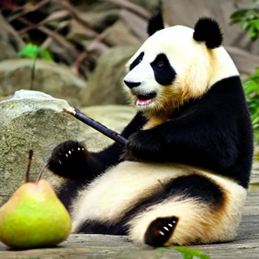 Image similar to a panda pear