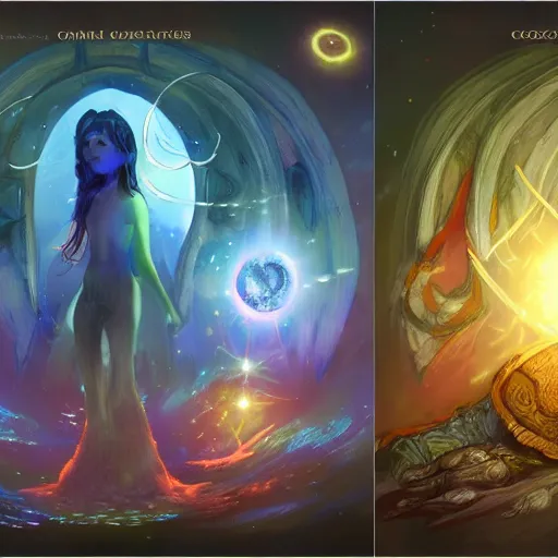 Image similar to fantasy cosmic concept art of the Universes child