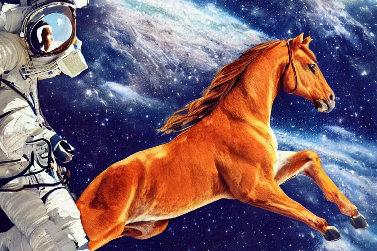 Image similar to horse lying on astronaut, arstation