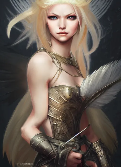 Image similar to blonde combat fairy venizian era, dark fantasy, extremely detailed, sharp focus, portrait, smooth, digital illustration, by rossdraws, frank franzzeta