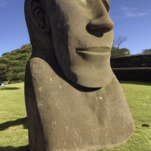 Image similar to moai statue that looks like benjamin netanyahu