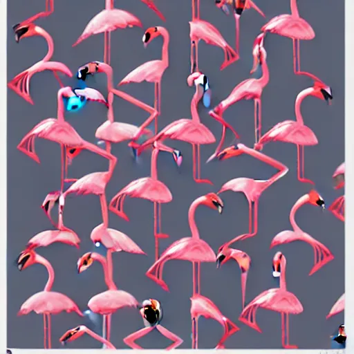 Image similar to flamingo bauhaus