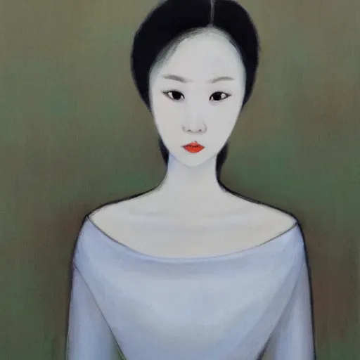 Image similar to the lady, by wing shya,