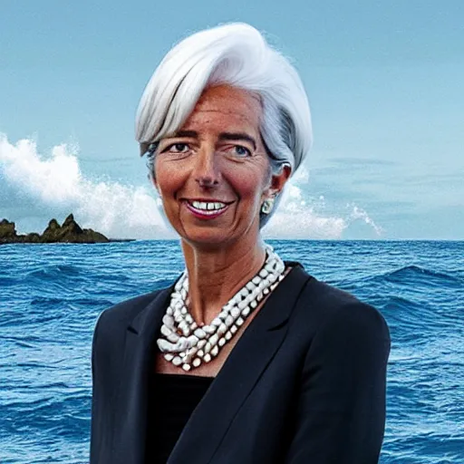 Prompt: Christine Lagarde as Ursula the Sea Witch