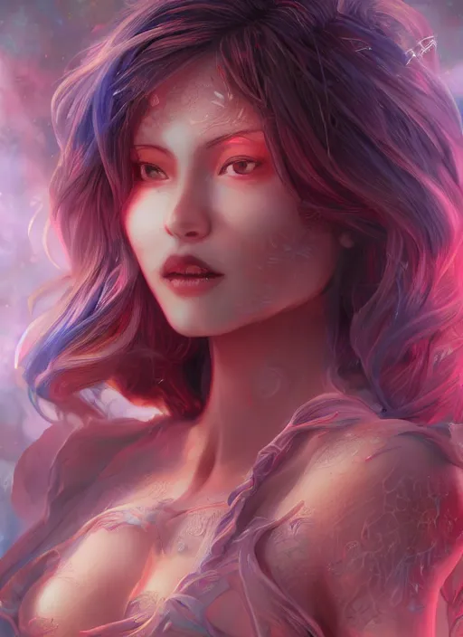 Image similar to dreamscape, female, sensual, ross tran, vivid colors, anatomical, highly detailed sculpture, intricate detailed, ommatidia, 8 k, cinematic atmosphere, post - processing