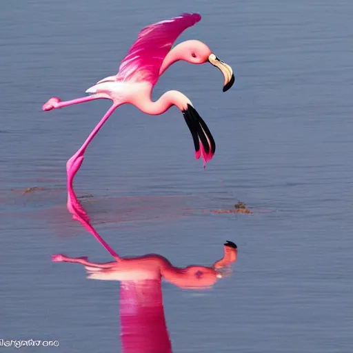 Image similar to flamingo flying together