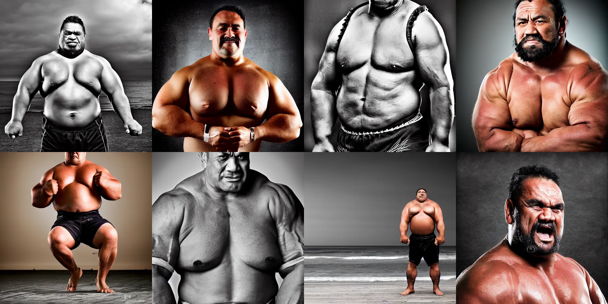 Prompt: big maori strongman, photography, manly, thirty years old man, high resolution