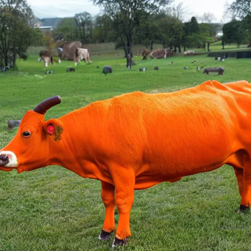 Image similar to cow made of carrots, carrot cow