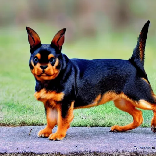 Prompt: Rottweiler rabbit hybrid