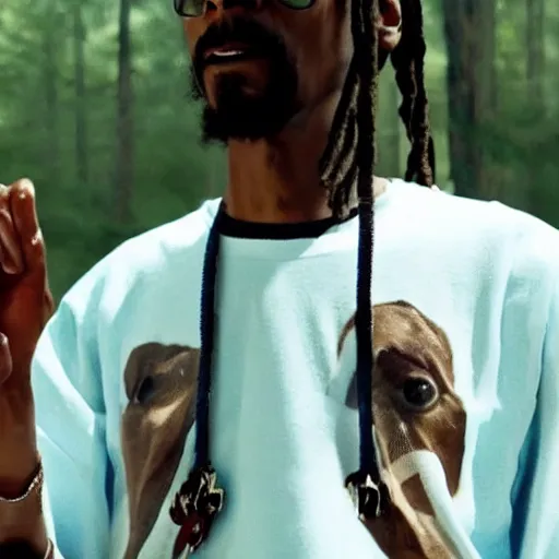 Prompt: a cinematic film still of Snoop Dogg starring in Get Out (2017)