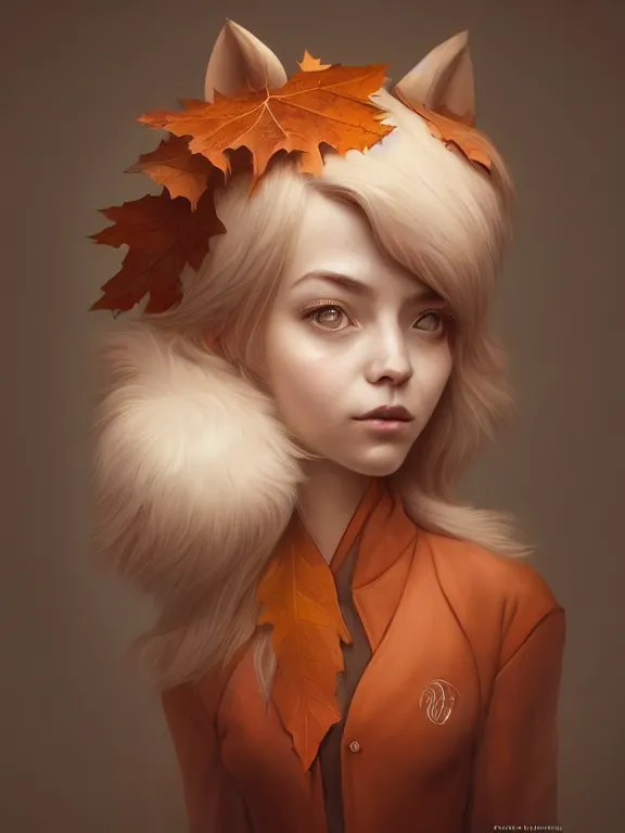 Image similar to cute anthropomorphic maple by charlie bowater and anna dittmann and artgerm and clemens ascher, portrait, intricate, elegant, product shot, macro, symmetrical face, highly detailed, dramatic lighting, sharp focus, octane render, trending on artstation, artstationhd, artstationhq, unreal engine, 4 k, 8 k