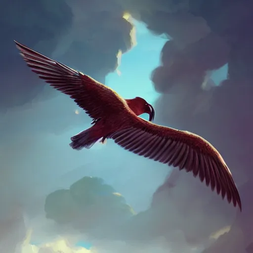 Image similar to milvus milvus bird flying in avila mountains, 4 k, concept art, by wlop, ilya kuvshinov, artgerm, krenz cushart, greg rutkowski, pixiv. cinematic dramatic atmosphere, sharp focus, volumetric lighting, cinematic lighting, studio quality