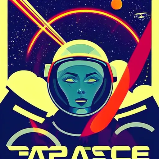 Prompt: a space travel poster, space opera, retro - futuristic poster style, amazing composition, old poster on a wall