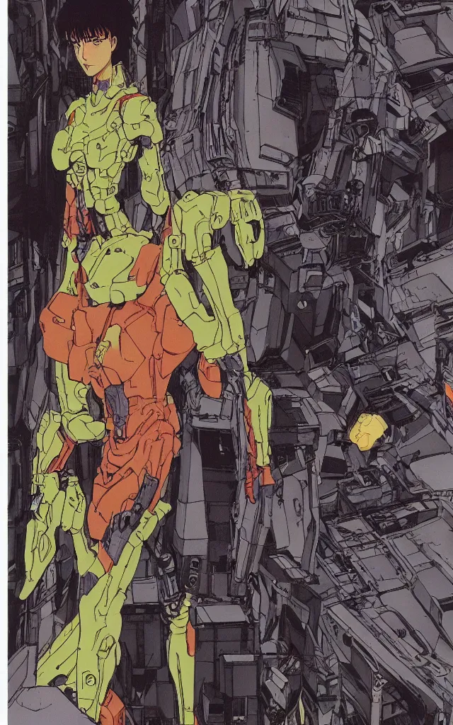 Image similar to evangelion unit 2 berserk. portrait by stonehouse and jean giraud and will eisner. realistic proportions. dystopian. cyberpunk, blade runner, concept art, cel shading