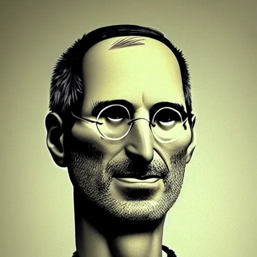 Image similar to a photograph of an apple with steve job's face. fruit. human face.