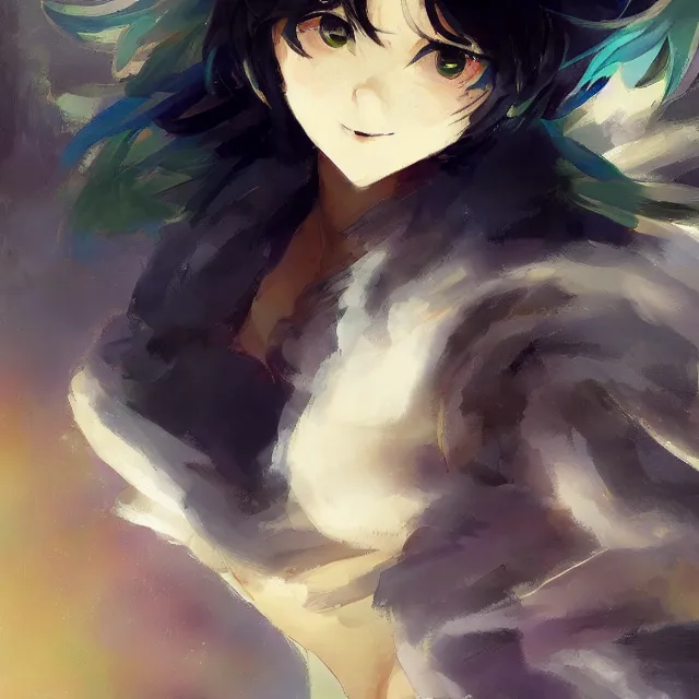 Prompt: fubuki, digital art by greg ruthowski, ruan jia, makoto shinkai, trending on pixiv, pixiv fanbox, danbooru, beautiful drawing