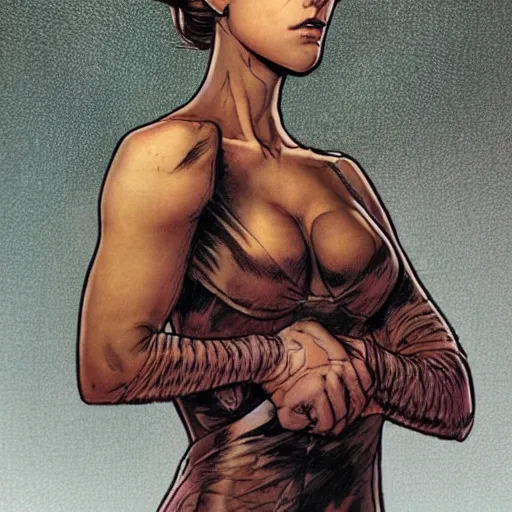 Image similar to a beautiful portrait of a woman Travis Charest style