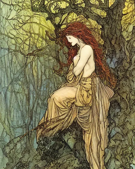 Image similar to the oracle of trees by rebecca guay, masterpiece