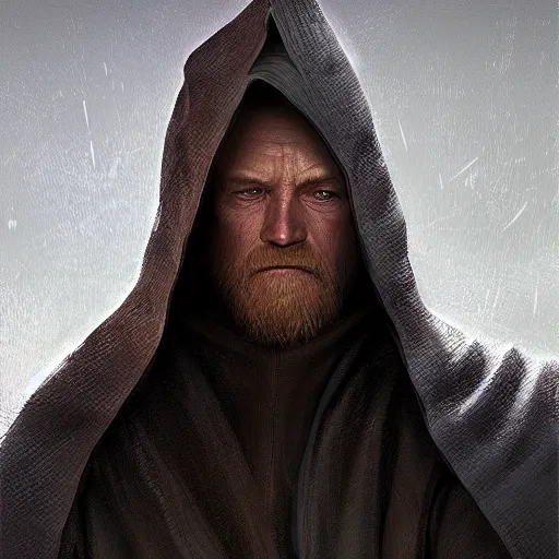 Prompt: sith lord obi wan kenobi, au naturel, hyper detailed, digital art, trending in artstation, cinematic lighting, studio quality, smooth render, unreal engine 5 rendered, octane rendered, art style by klimt and nixeu and ian sprigger and wlop and krenz cushart