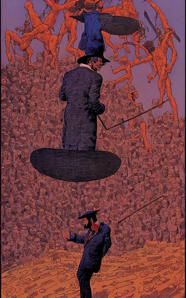 Image similar to the demonology of modern politics, by jean giraud