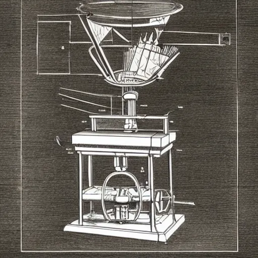 Image similar to various sketches of a mechanical coffee grinder in the style of leonardo da vinci, ultra detailed, scribbles, technical drawing, engineering blueprints