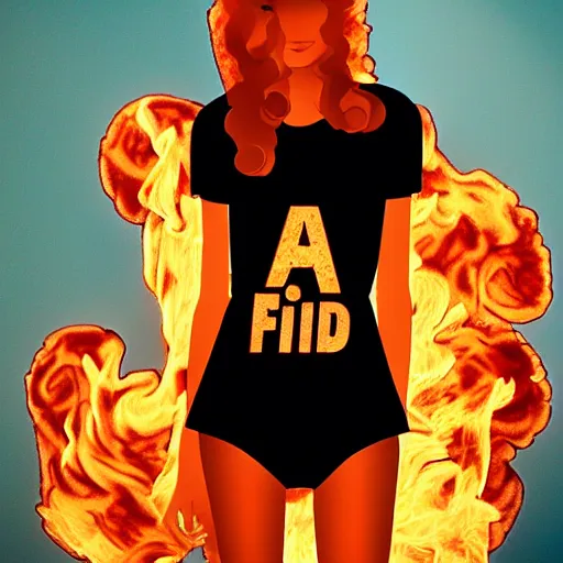 Image similar to radio Xray beauty girl in fire