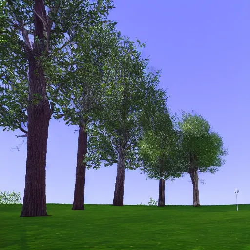 Image similar to green hill with trees, day, no shadows, 8k, realistic