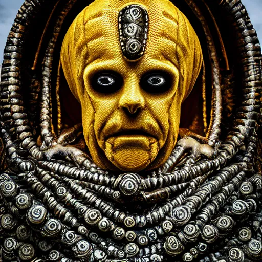 Image similar to highly detailed portrait photography of Hastur The King in Yellow, 8k