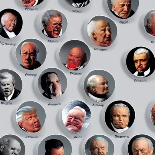 Prompt: all the us presidents floating on turds in a toilet