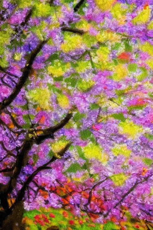 Image similar to Hanami flowers in impressionism style