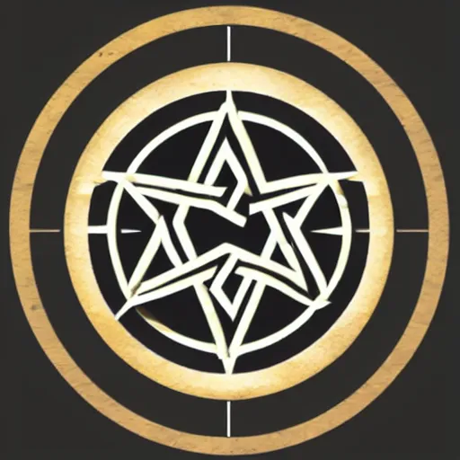 Image similar to simple alchemical emblem. simple digital illustration.