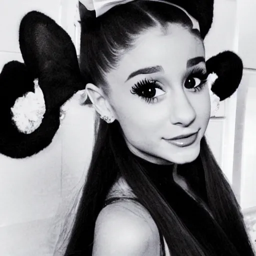 Image similar to ariana grande as a cute maid