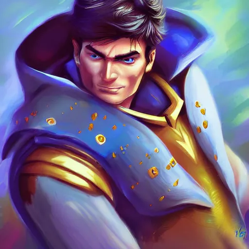 Prompt: digital painting of garen by ina wong
