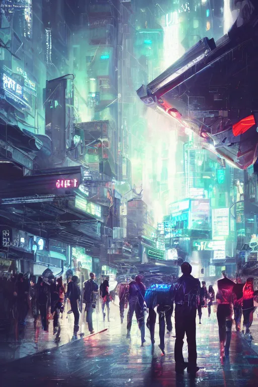 Prompt: Detailed photo of virtual world, group of cyberpunk people, dreamy soft lightning, film look, realistic, photo, detailed, patriotic, highly detailed, sharp focus, leica, zeiss, kodak film look, digital illustration, digital painting, concept art, hyper detailed, illustration, fantasy