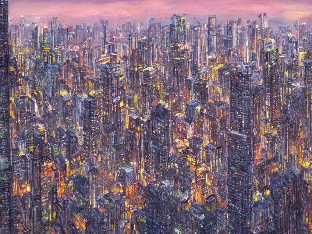 Prompt: cityscape artwork by yang yongliang