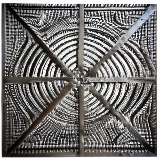 Prompt: “intricate patterns carved into woven steel, industrial steel, clear lines, straight edges, reflective metal, random shapes, ultra realistic, intricate, highly detailed”