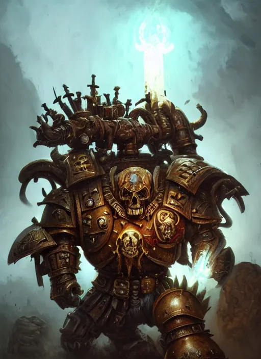 Image similar to chaplan with skull helm, extremly detailed digital painting, warhammer 4 0 k, strong rim light!!!!!, justin gerard, raymond swanland, tomasz alen kopera, unreal engine 5, intricate, exquisite lighting, highly detailed, cinematic lighting, art, octane render, very coherent, cinematic, 8 k, trending on artstation
